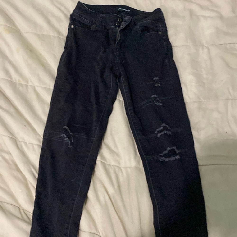 These are a pair of blue savvy jeans they are barley worn
